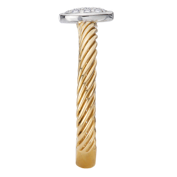 Two-Toned Lab Grown Diamond Ladies Fashion Ring
