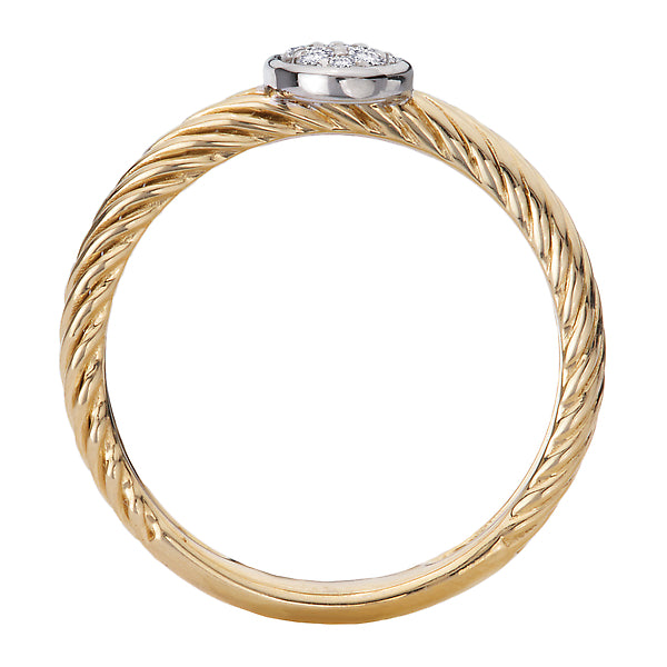 Two-Toned Lab Grown Diamond Ladies Fashion Ring