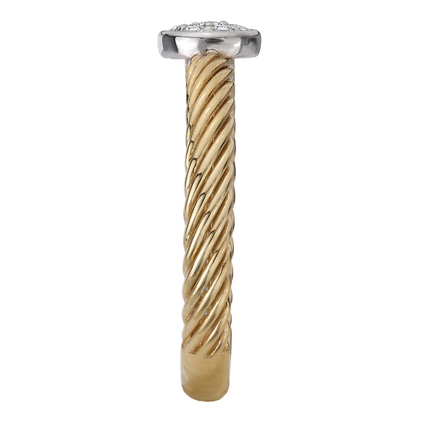 Two-Toned Diamond Ladies Fashion Ring