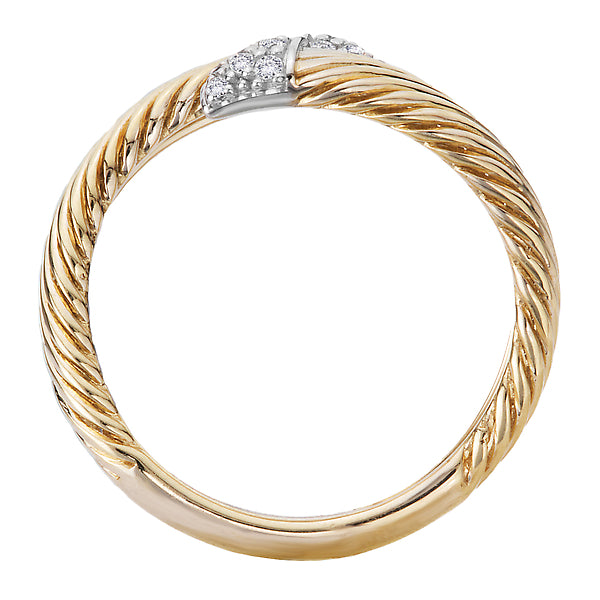 Two-Tone Ladies Fashion Diamond Ring