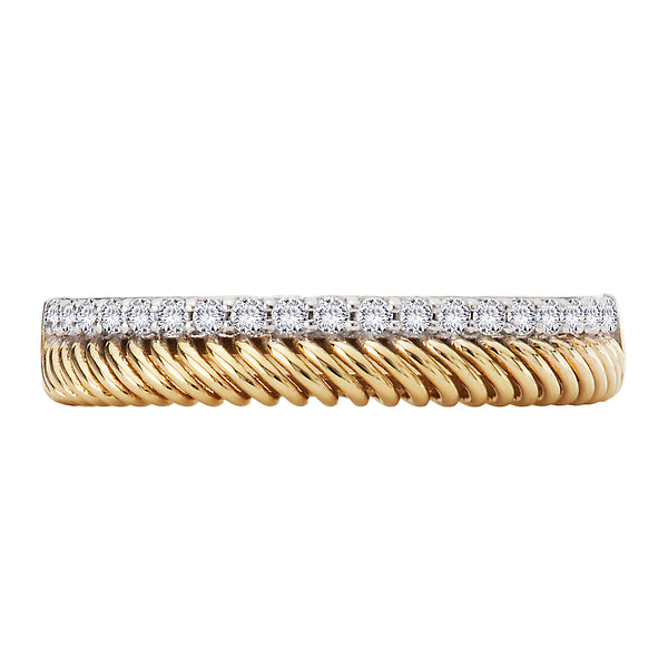 Two-Toned Diamond Ladies Fashion Ring