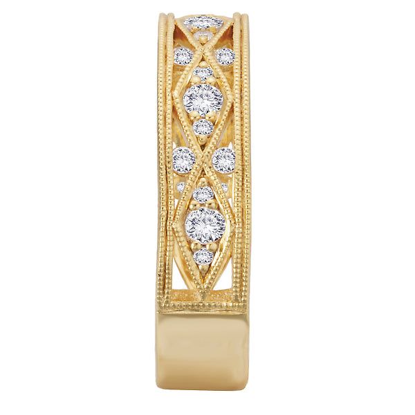 Argyle Patterned Diamond Fashion Ring