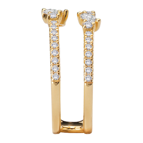 Ladies Fashion Double Banded Diamond Ring