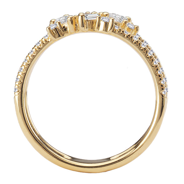 Ladies Fashion Double Banded Diamond Ring