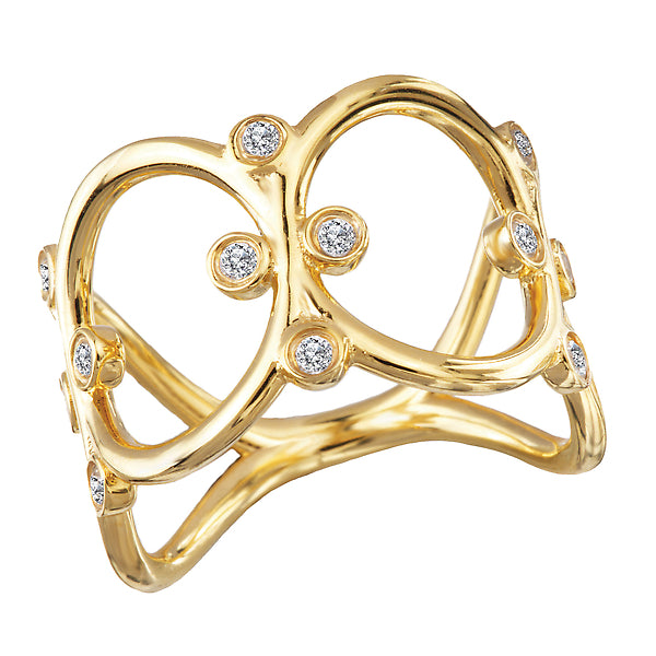 Ladies Fashion Loop Patterned Diamond Ring