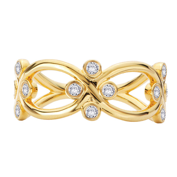 Ladies Fashion Braided Diamond Ring