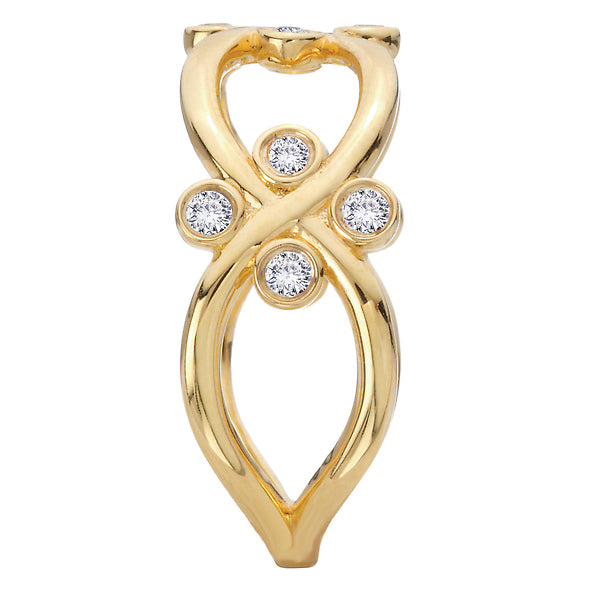 Ladies Fashion Braided Diamond Ring