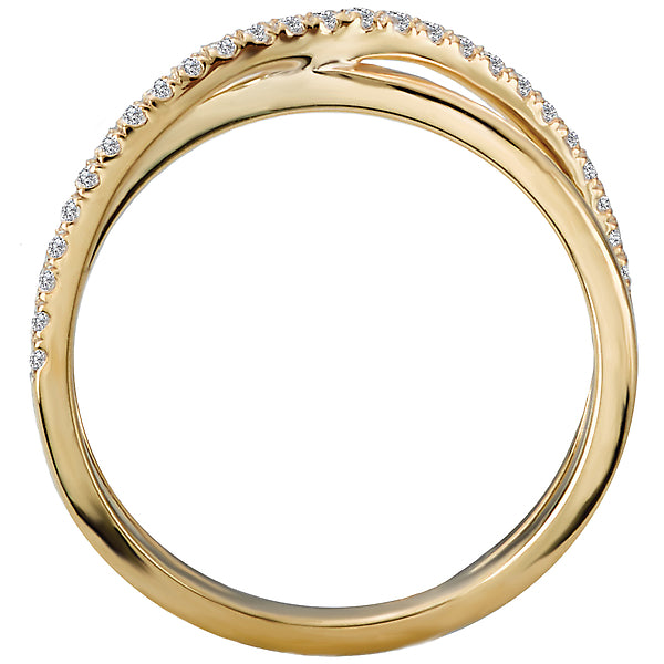 14kt Criss-Cross Diamond Ring