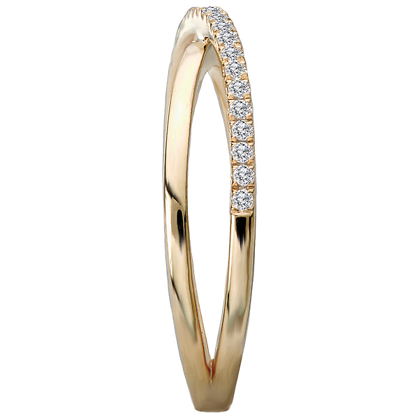 14kt Criss-Cross Diamond Ring