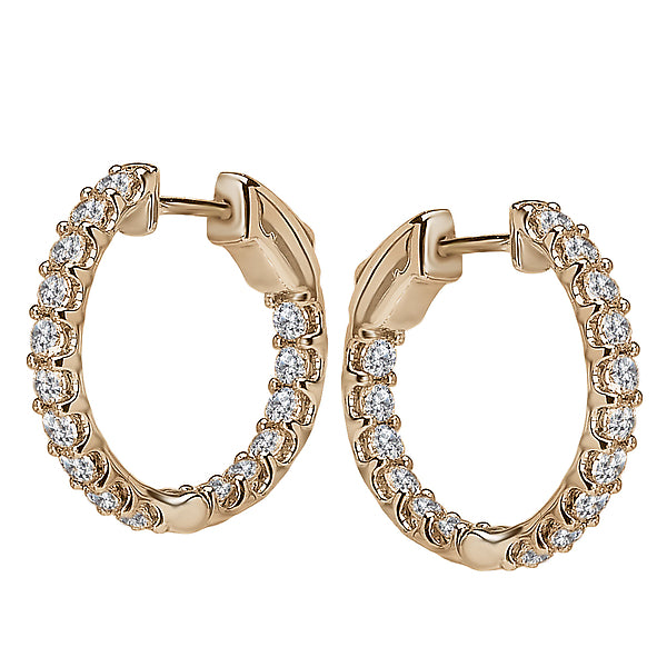 Diamond Inside-Outside Hoop Earrings