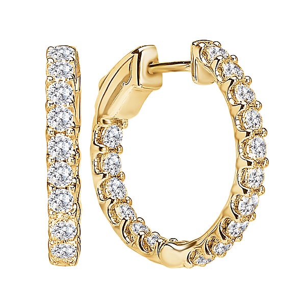 Diamond Inside-Outside Hoop Earrings