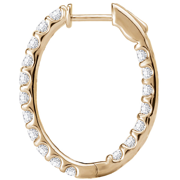 Inside/Outside Diamond Hoop Earrings