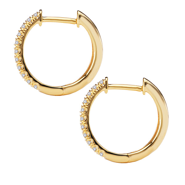 Diamond Huggie Hoop Earrings
