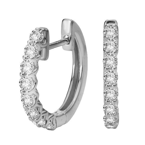 Inside/Outside Diamond Hoop Earrings