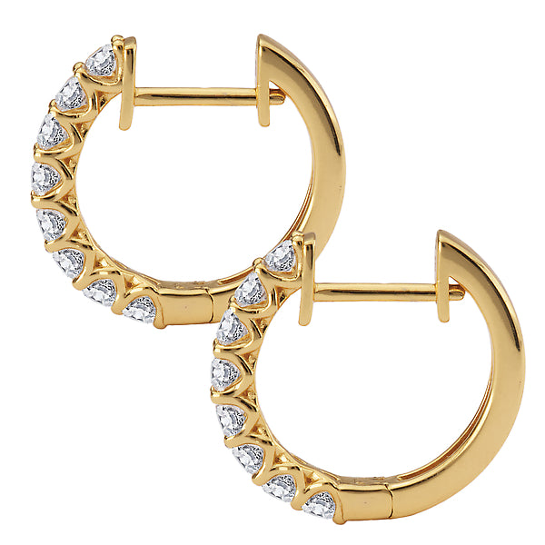 Inside/Outside Diamond Hoop Earrings