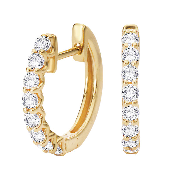 Inside/Outside Diamond Hoop Earrings