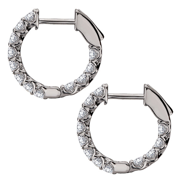 Inside/Outside Diamond Hoop Earrings
