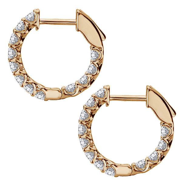 Inside/Outside Diamond Hoop Earrings