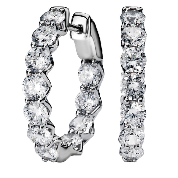 Inside/Outside Diamond Hoop Earrings