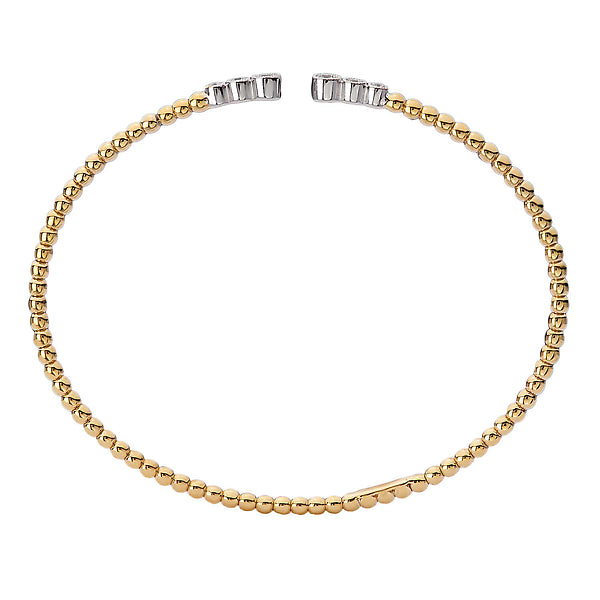 Two-Toned Diamond Cuff Bracelet