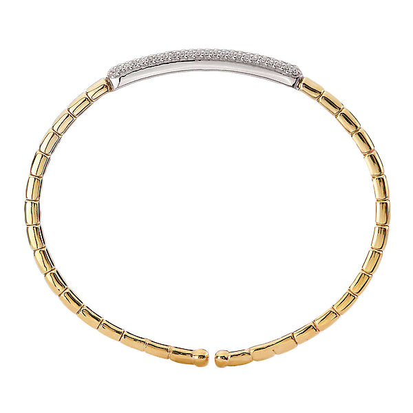 Two-Toned Diamond Cuff Bracelet