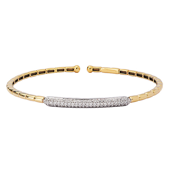 Two-Toned Diamond Cuff Bracelet