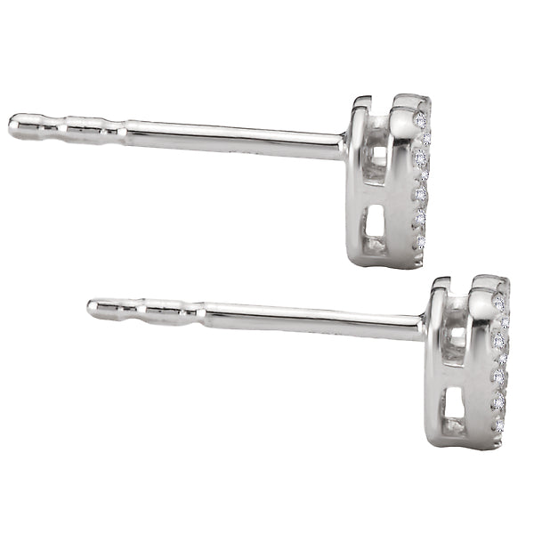 Diamond Heart Shaped Earrings