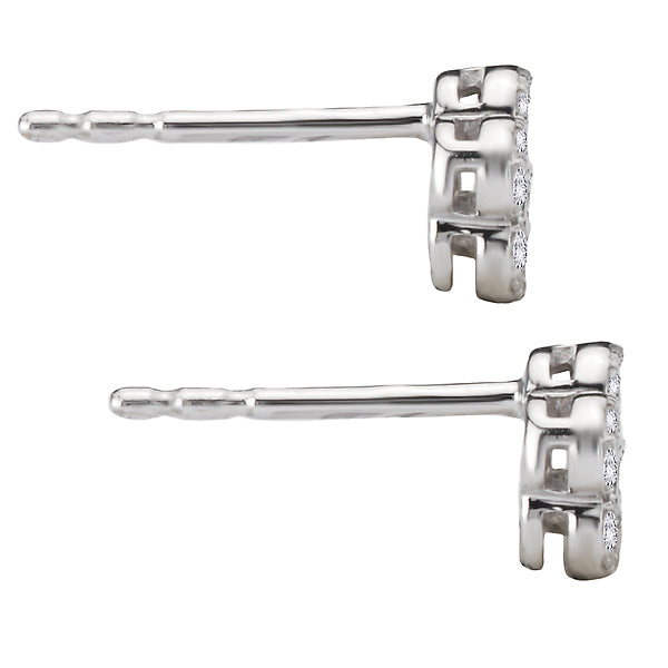 Clover Shaped Diamond Earrings