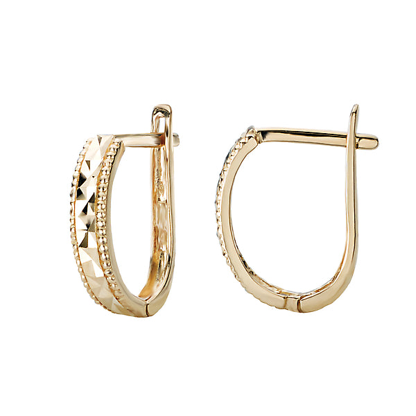 Diamond Cut Hoop Earrings