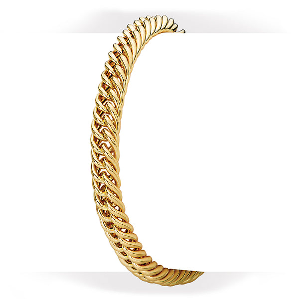 Italian Sterling Silver Gold Plated Curb Bracelet