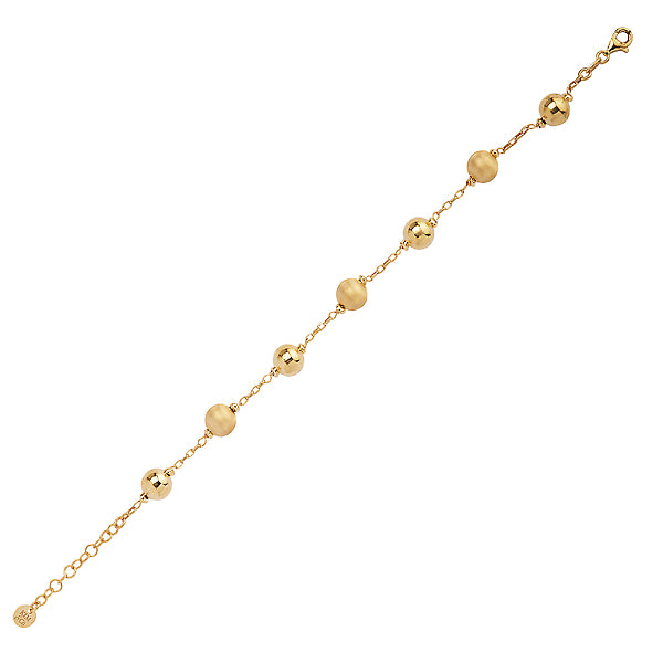 Italian Gold Plated Bead Bracelet