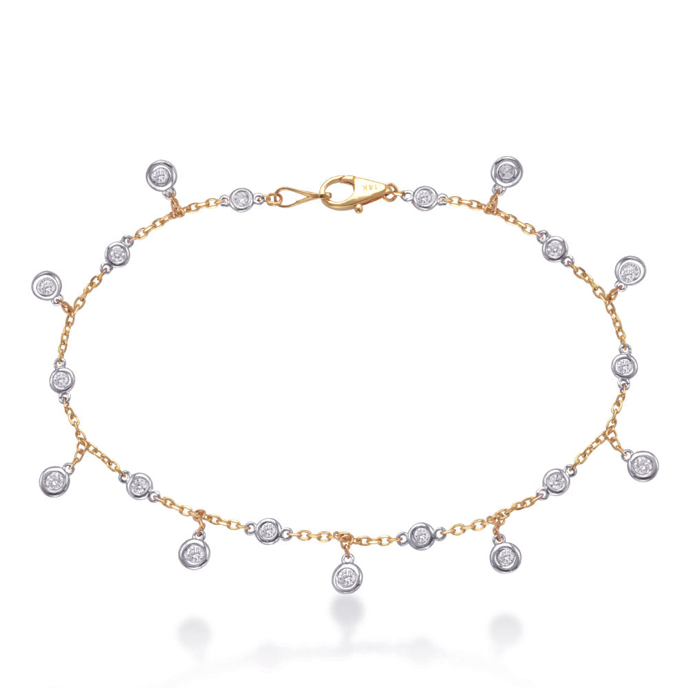 Yellow &amp; White Gold Diamond By Yard