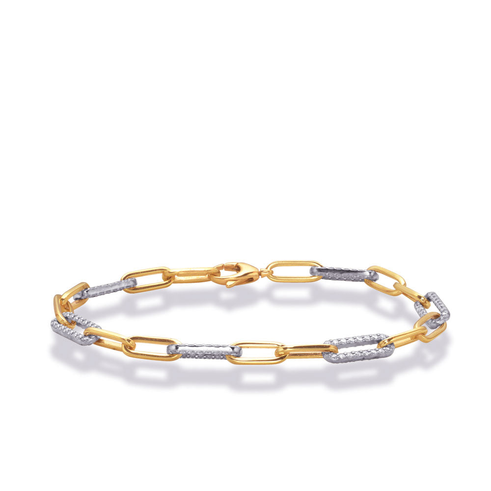 Yellow &amp; White Gold Diamond Bracelet