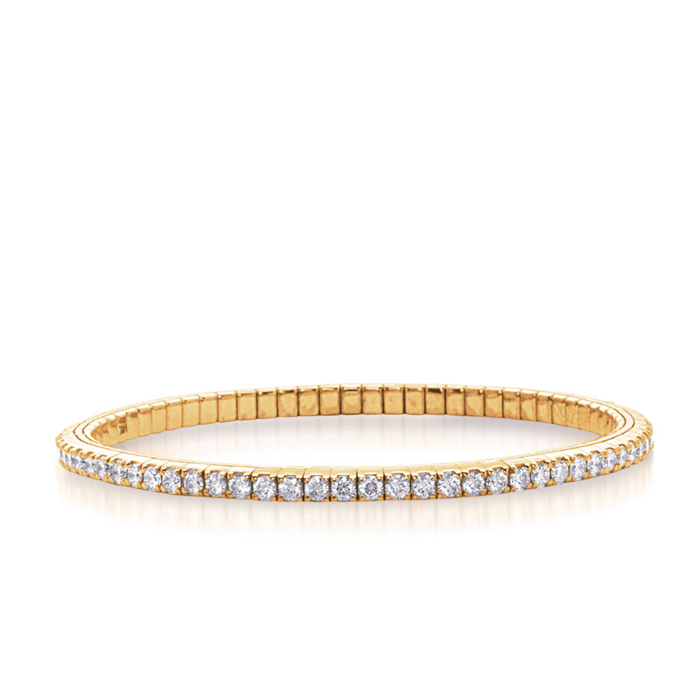 Yellow Gold Flexible Bangle Bracelet