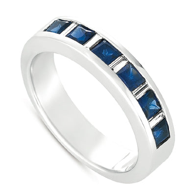 Sapphire &amp; Dia White Gold Ring