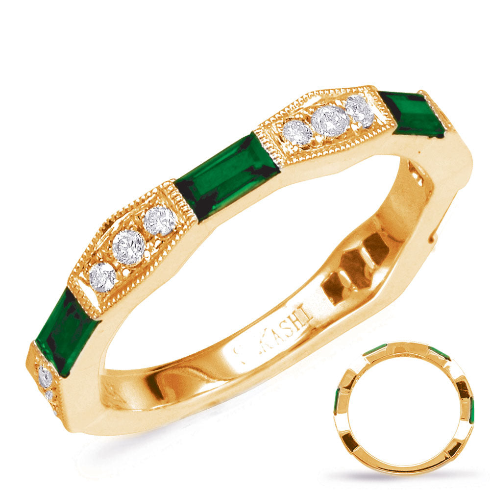 Yellow Gold Tsavorite &amp; Diamond Ring