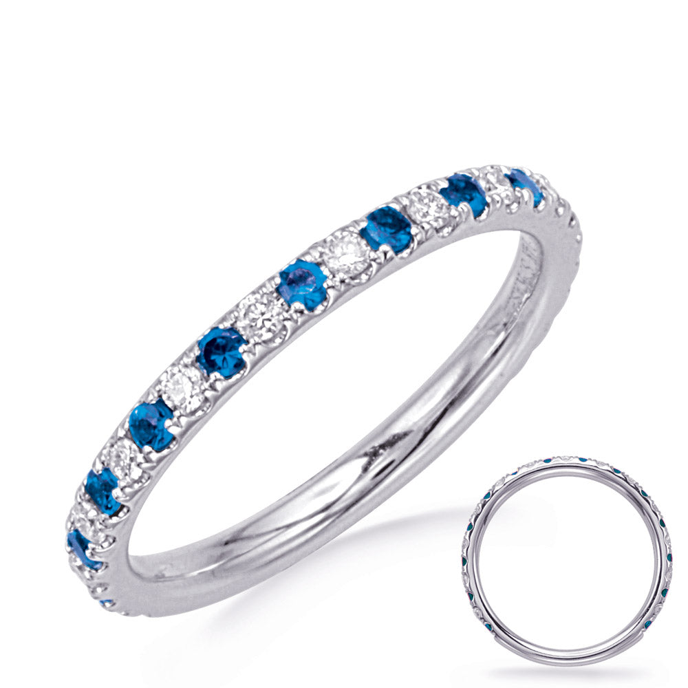 White Gold Sappire &amp; Diamond Ring