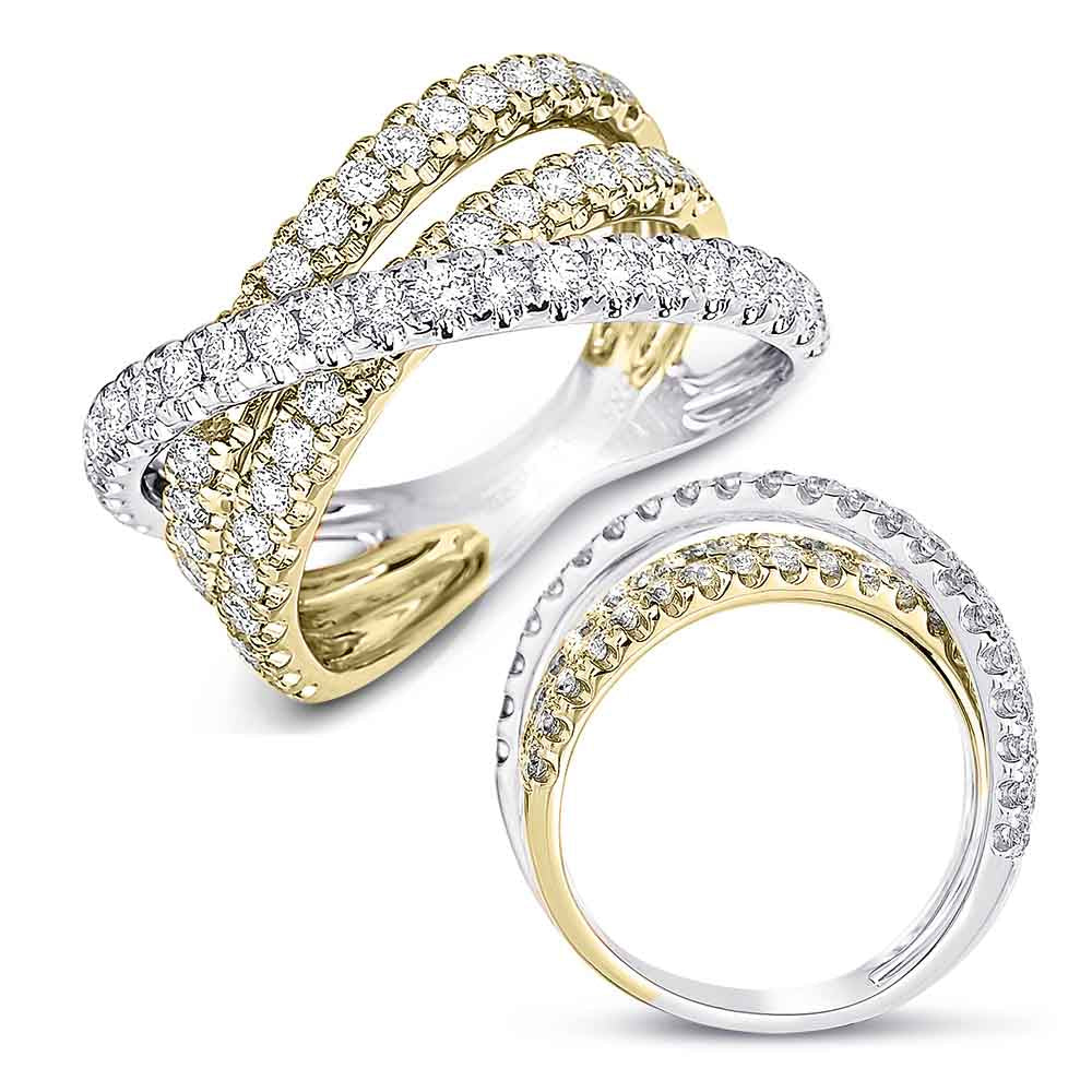 Yellow &amp; White Gold Fashion Ring