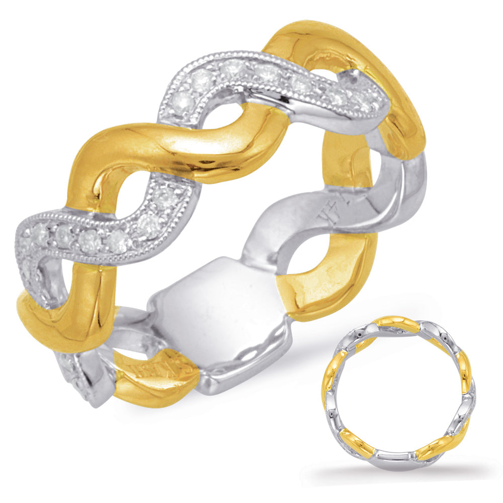 Yellow &amp; White Gold Diamond Fashion Ring