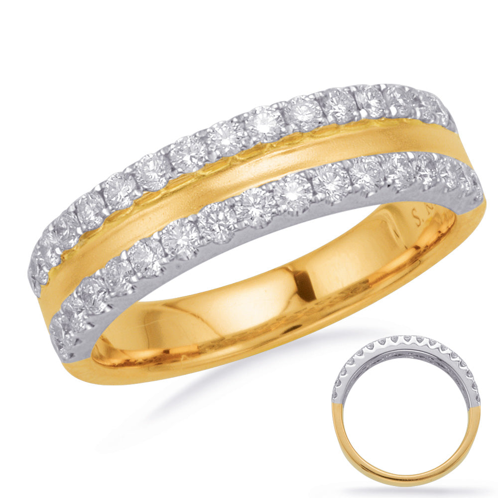Yellow &amp; White Gold Diamond Fashion Ring