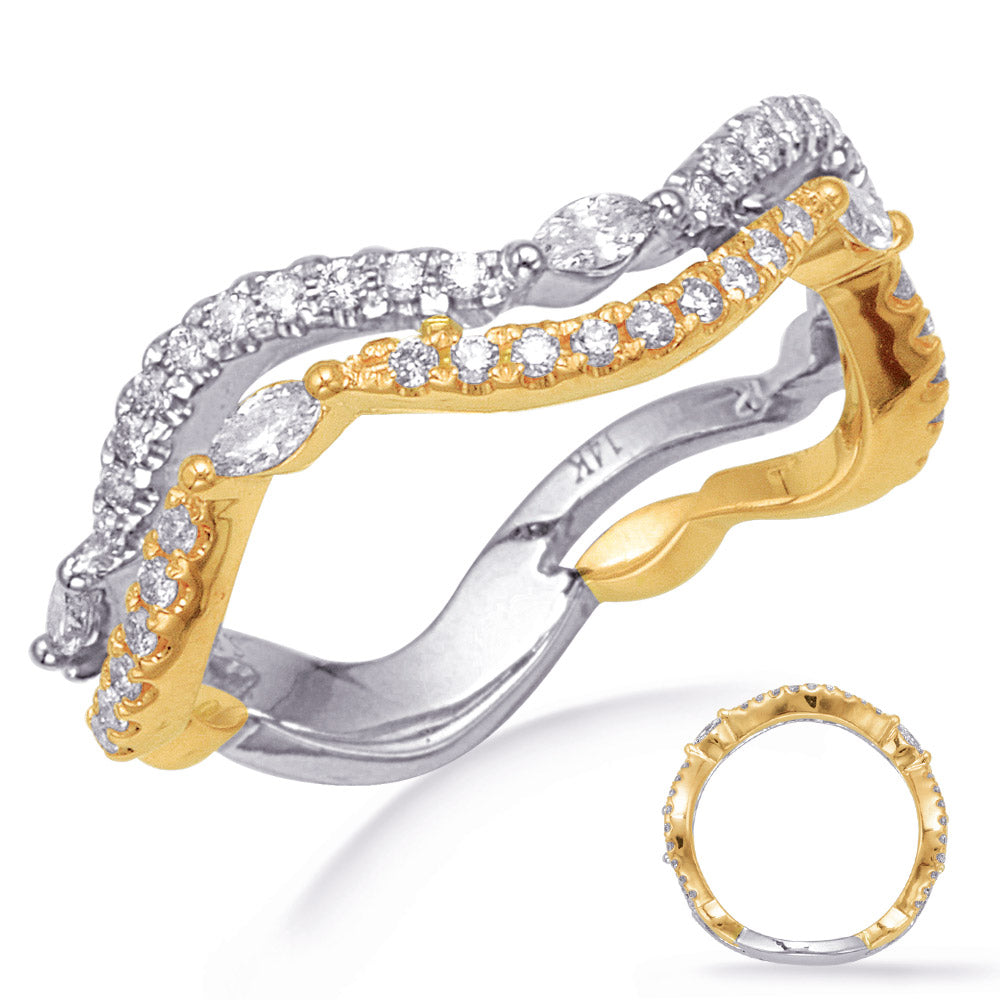 Yellow &amp; White Gold Diamond Fashion Ring