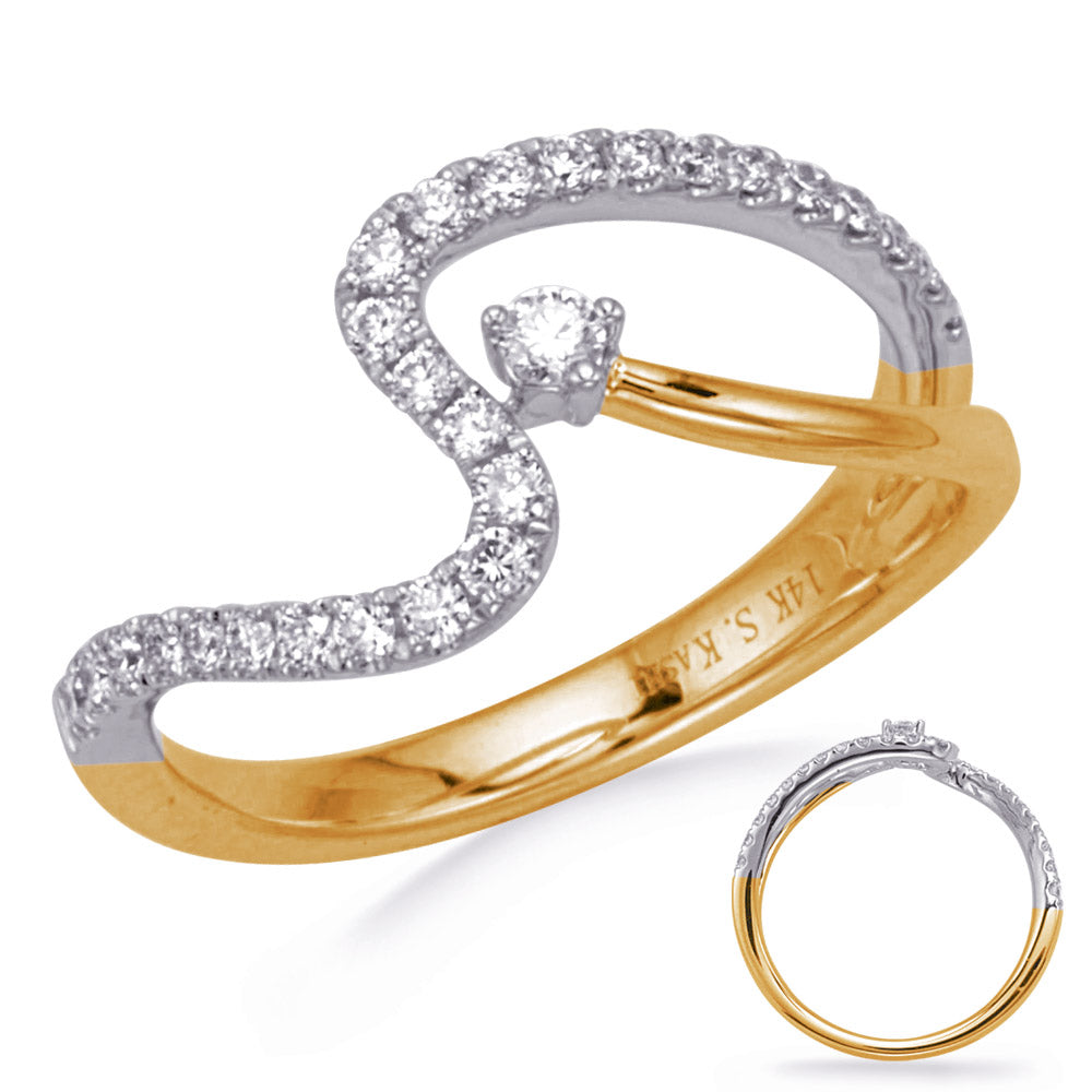 White &amp; Yellow Gold Diamond Ring