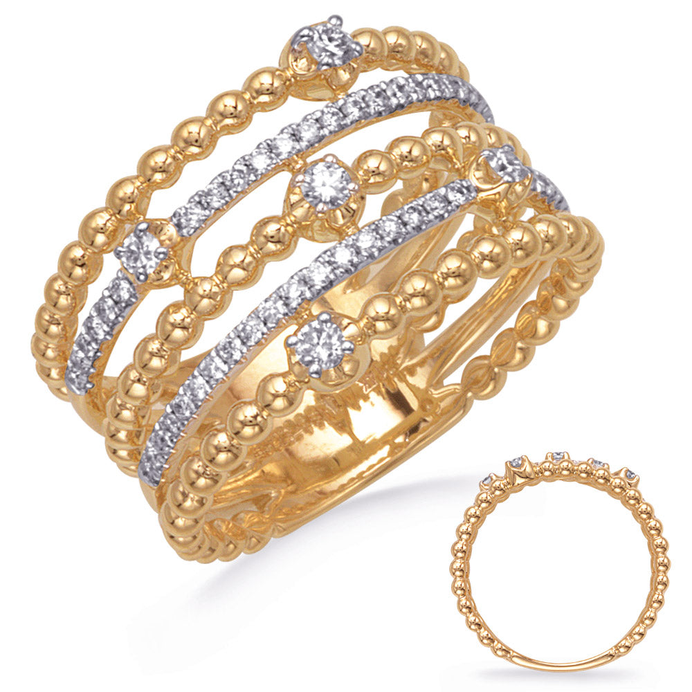 White &amp; Yellow Gold Diamond Ring