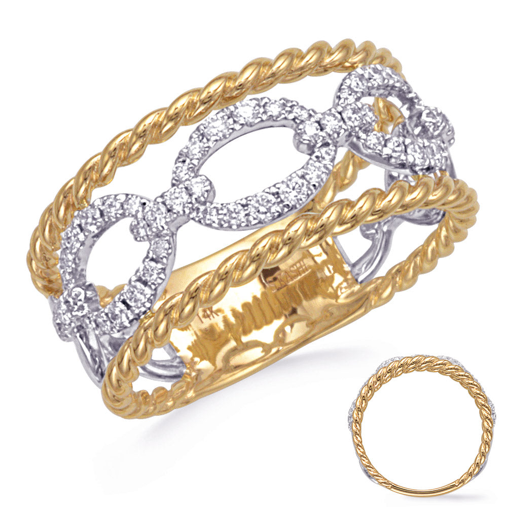 White &amp; Yellow Gold Diamond Ring