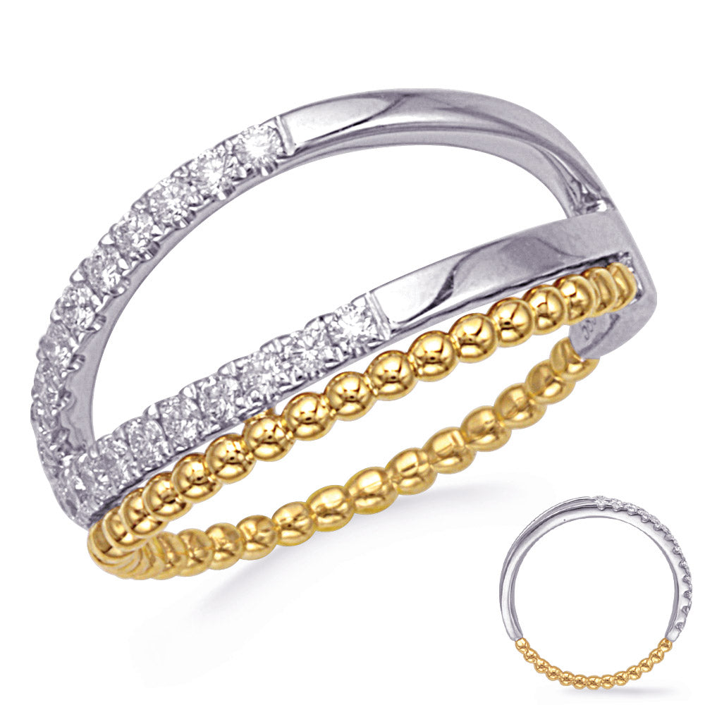 White &amp; Yellow  Gold Diamond Ring