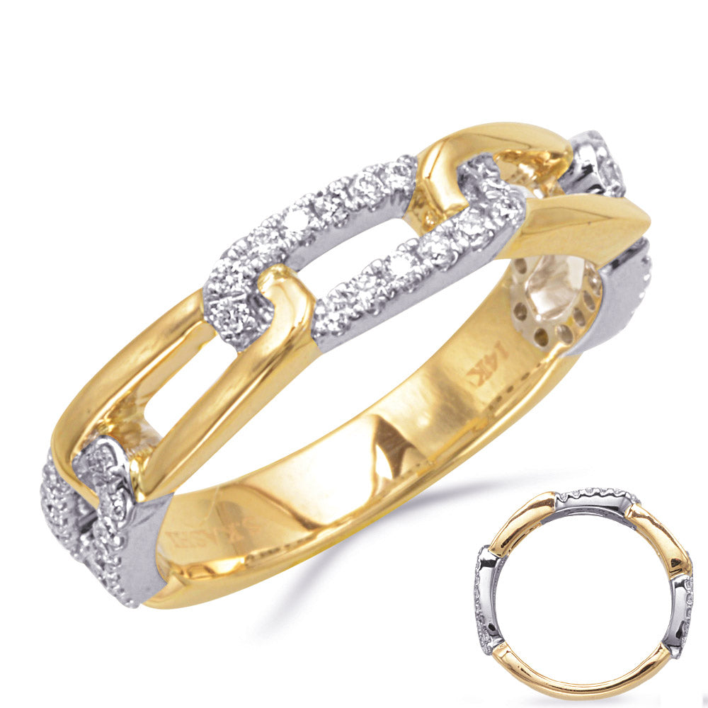 Yellow &amp; White Gold Diamond Ring
