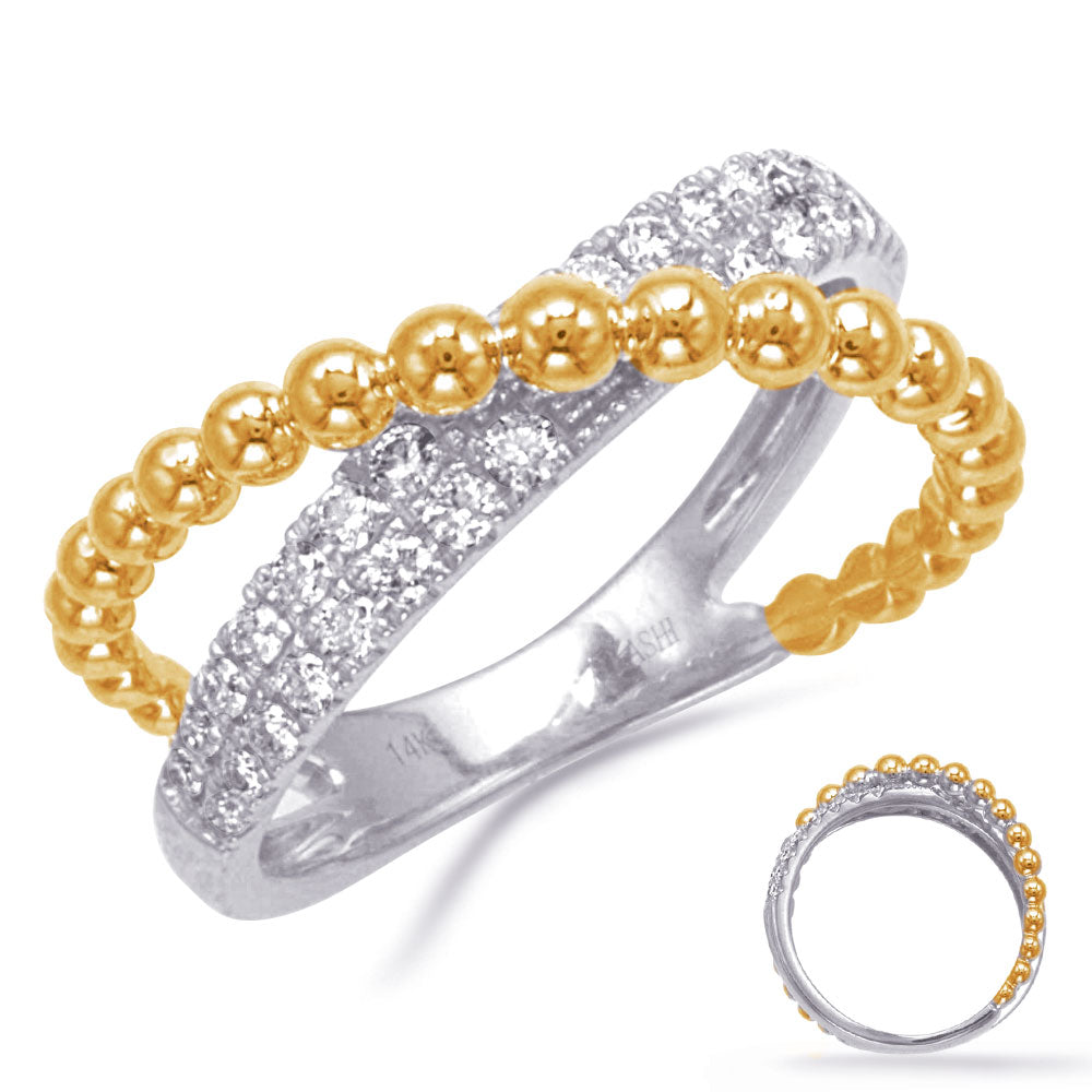 Yellow &amp; White Gold Diamond Ring