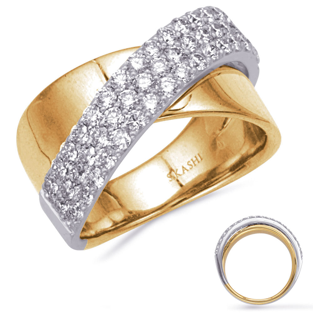 Yellow &amp; White Gold Diamond Ring