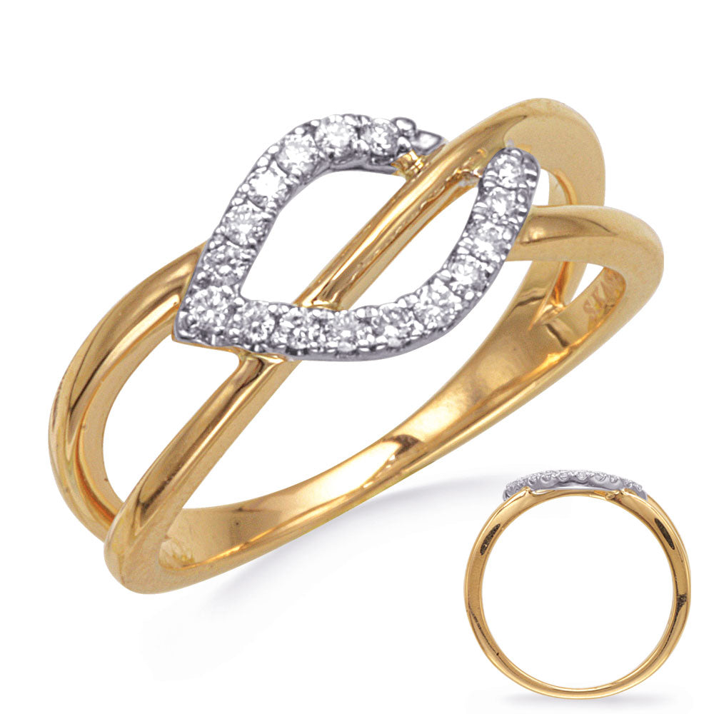 White &amp; Yellow Gold Diamond Ring