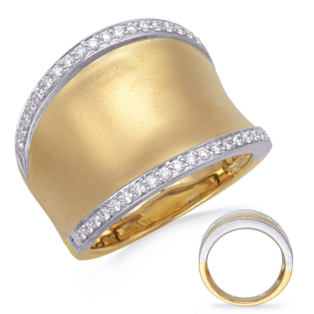 Yellow &amp; White Gold Diamond Ring